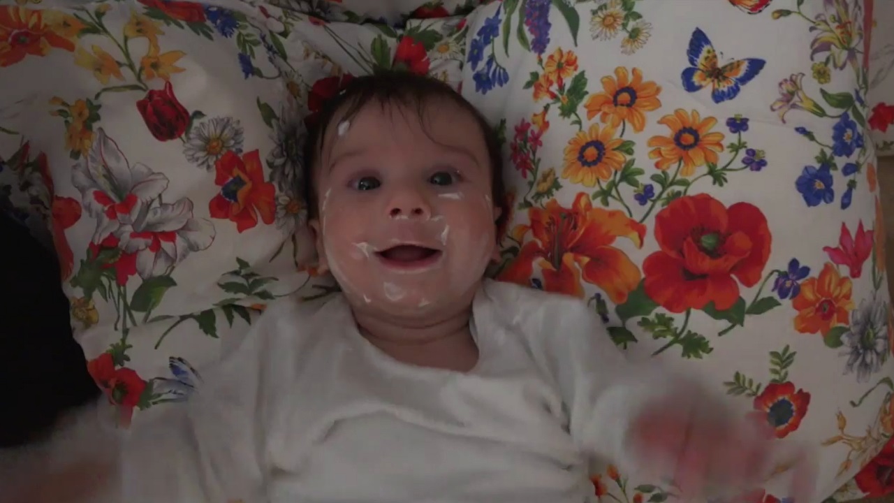 Laughing Baby Gets First Shave