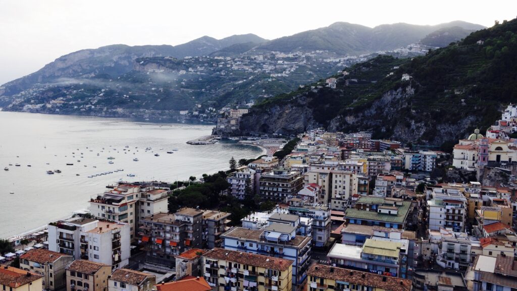 Sunset over Amalfi Coast